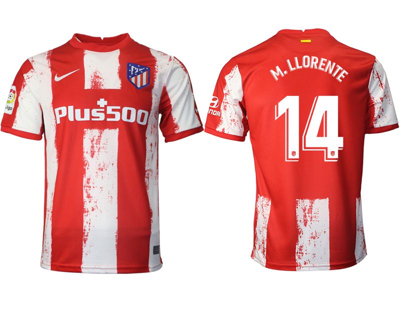 Men 2021-2022 Club Atletico Madrid home aaa version red #14 Nike Soccer Jersey